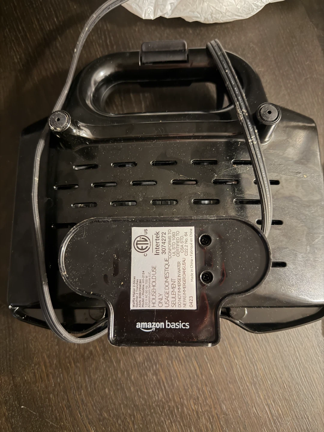 Amazon Basics 2-Slice Waffle Maker (Model HY-2124) - Black - photo 5