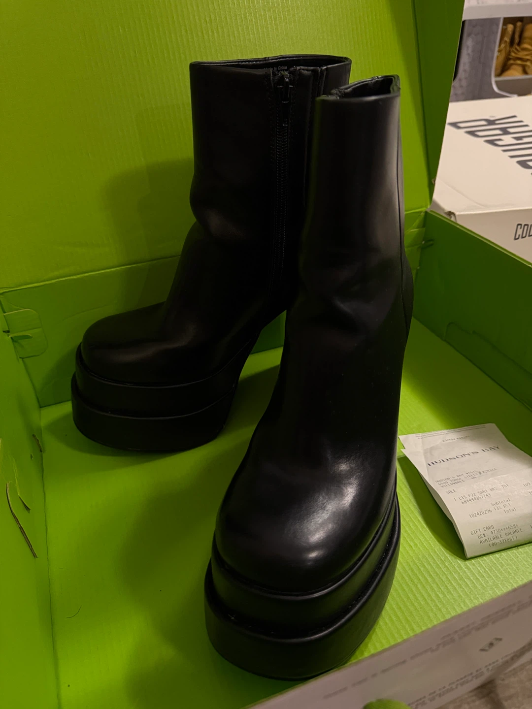 Call It Spring Tenacious Platform Boots Black