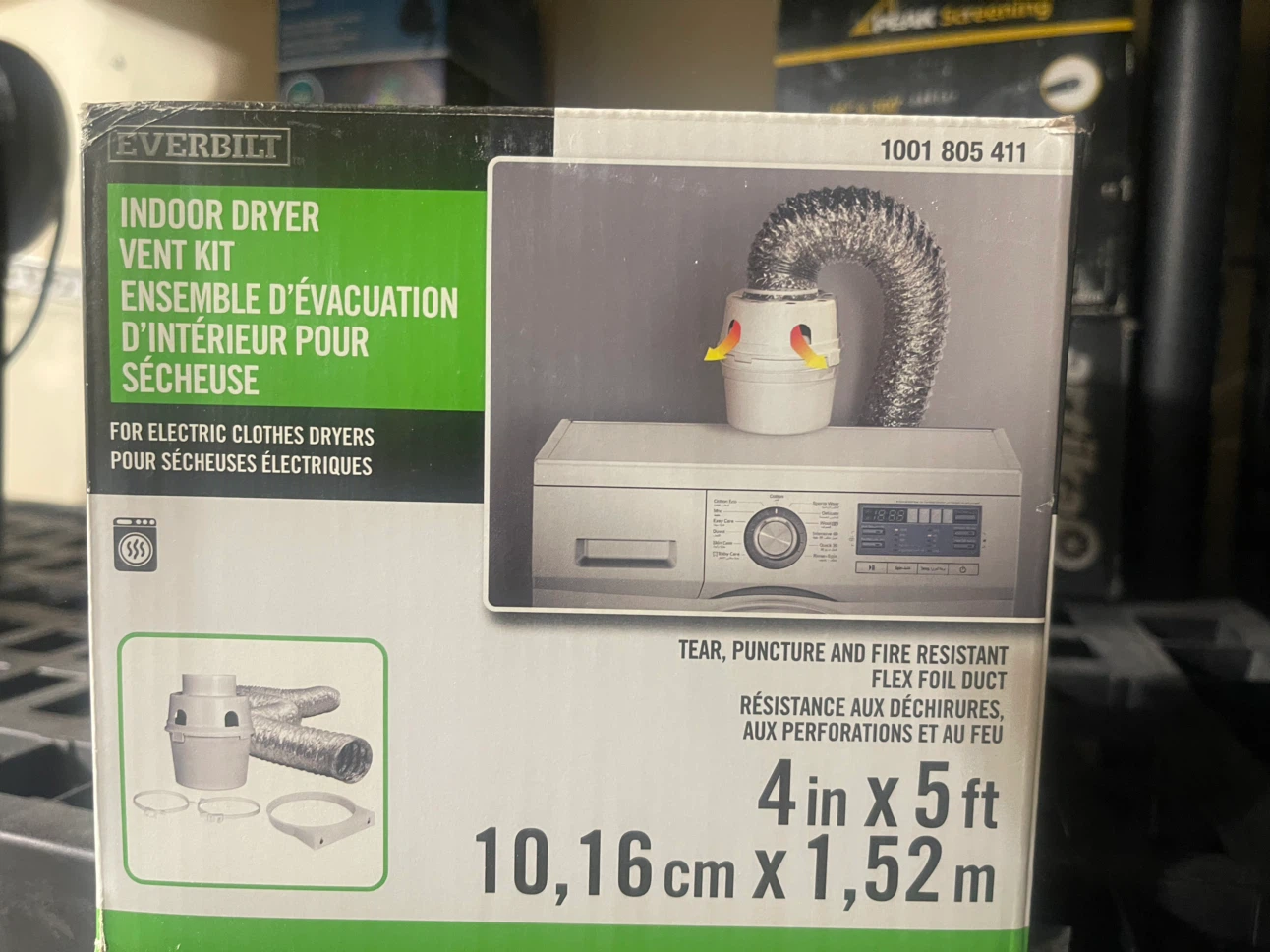 Everbilt Indoor Dryer Vent Kit - 4in x 5ft