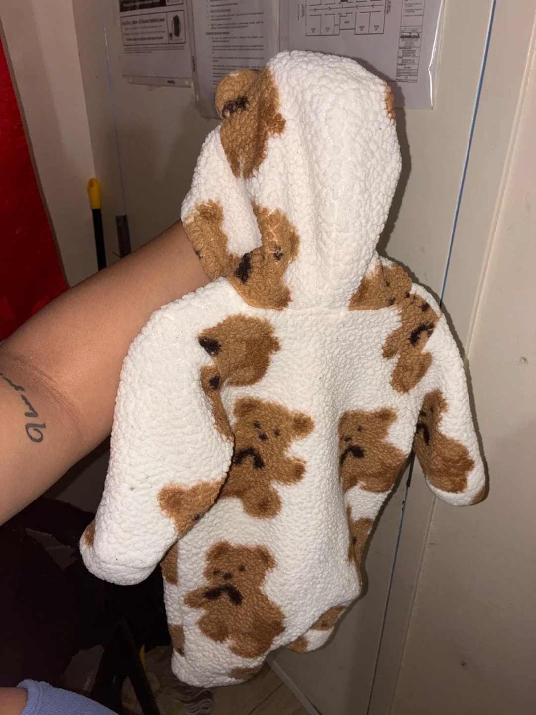 Baby Teddy Bear Sherpa Fleece Onesie - photo 3