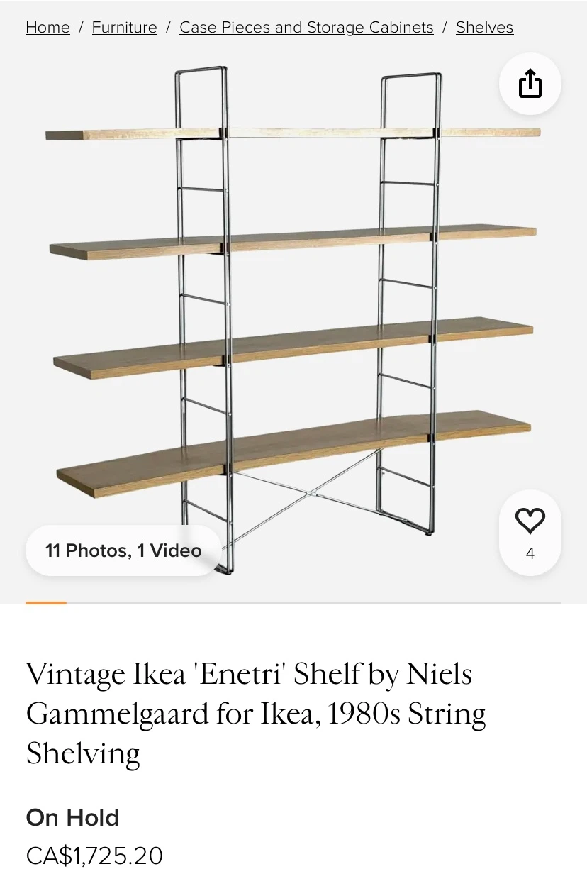 Vintage IKEA ENETRI Shelving Unit By Niels Gammelgaard - photo 2