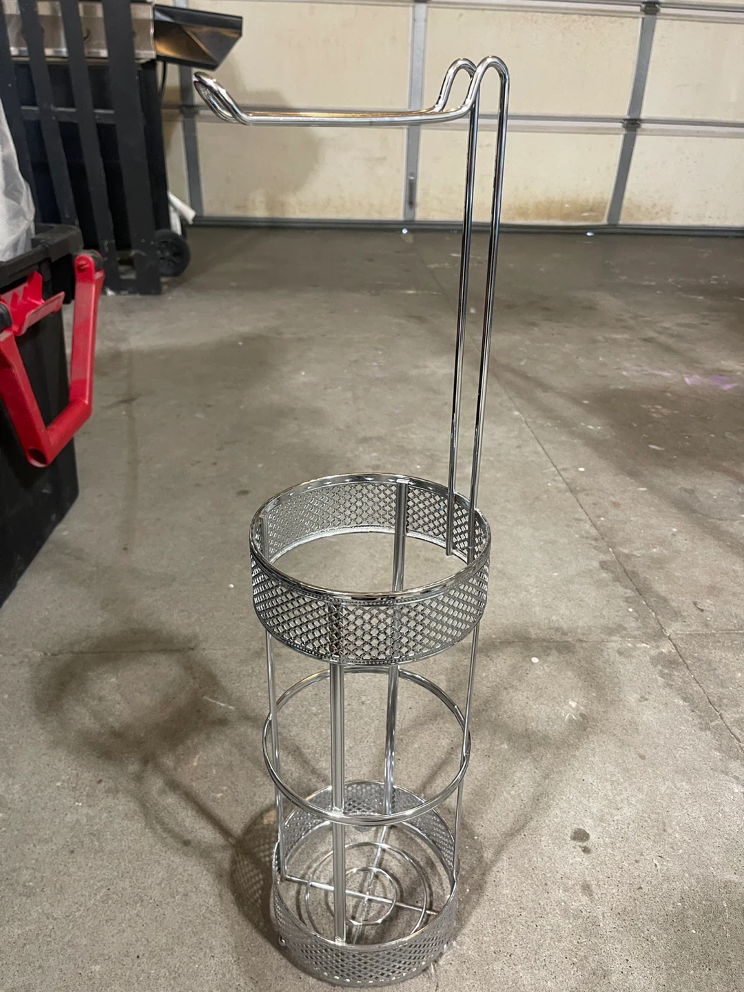 Chrome Toilet Paper Holder with Storage Stand
