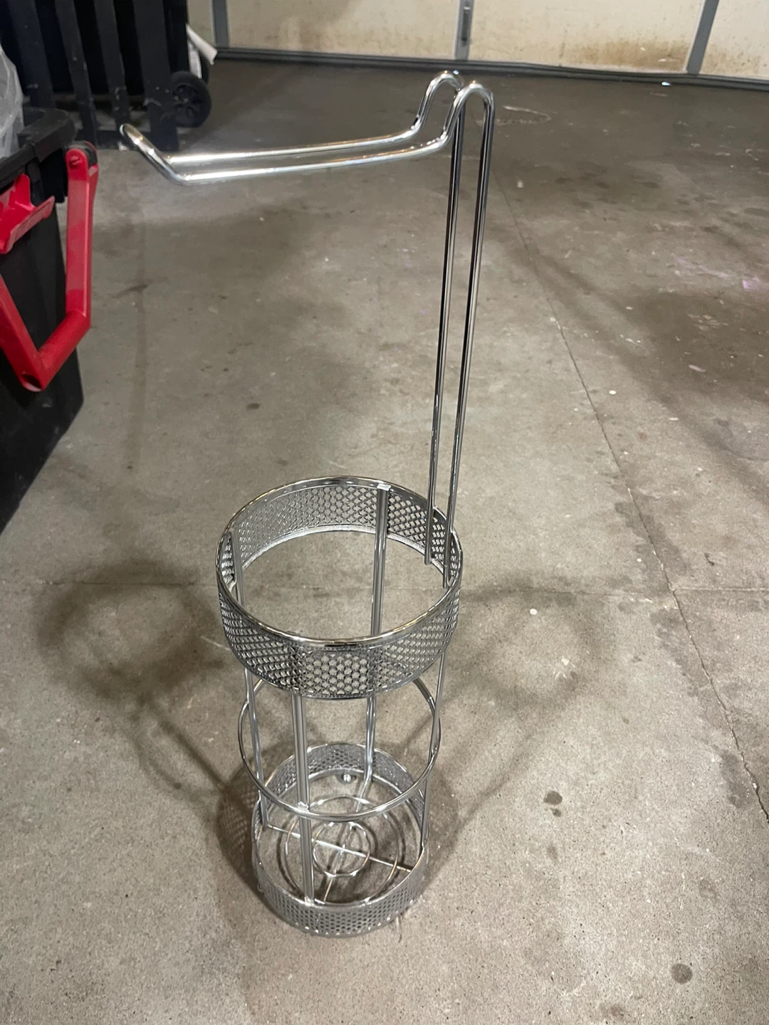 Chrome Toilet Paper Holder with Storage Stand - photo 2