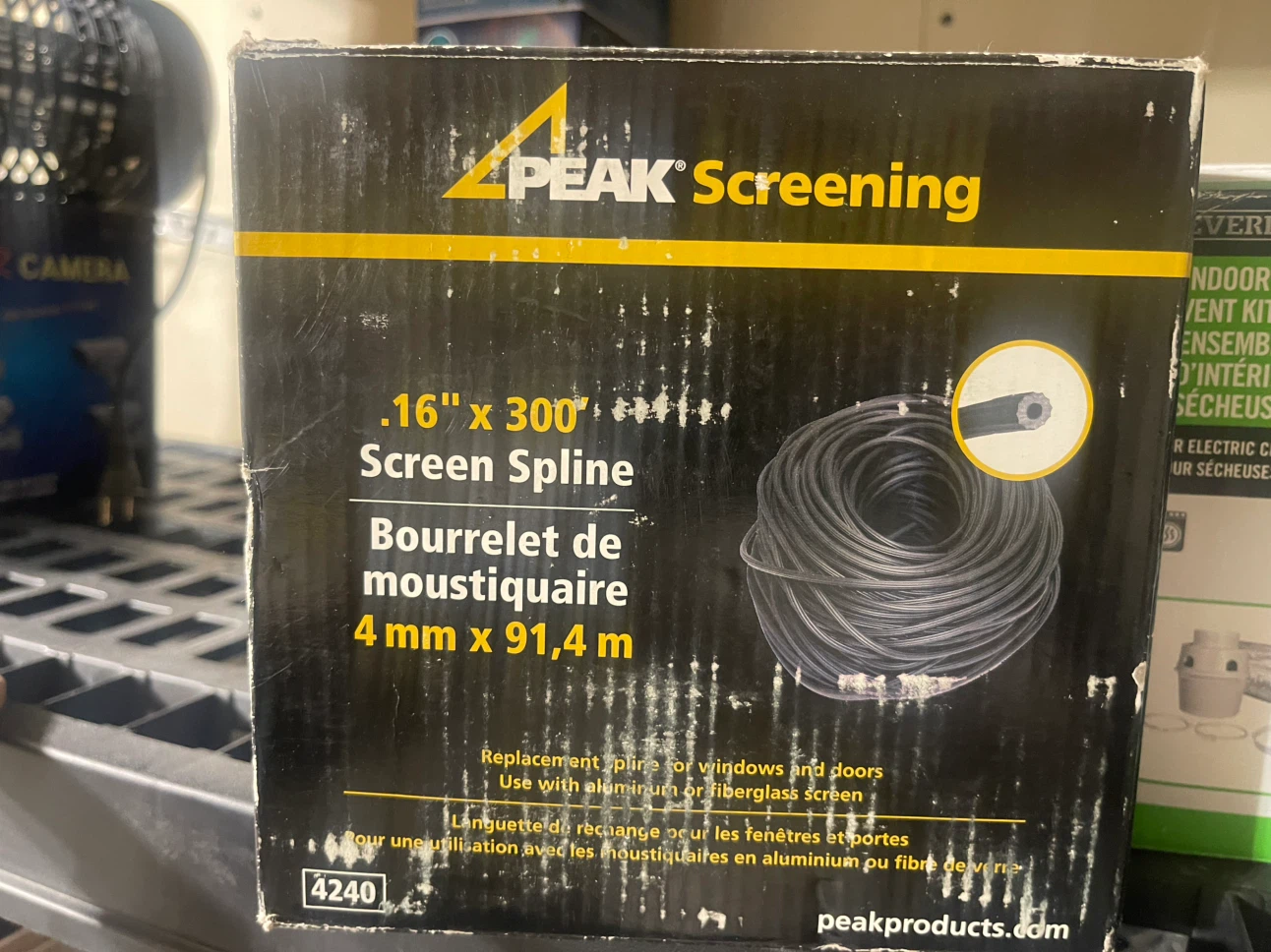 Peak Screening .16" x 300' Screen Spline