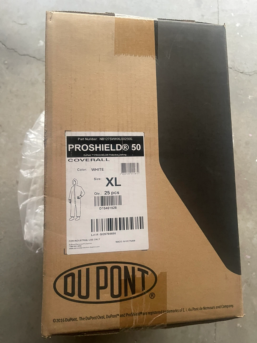 DuPont ProShield 50 Coveralls - White XL (25 pcs) - photo 2