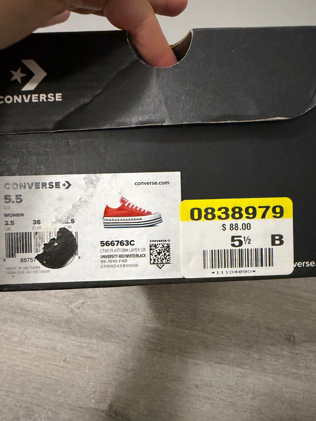 Converse CTAS Platform Layer Ox Red - photo 2