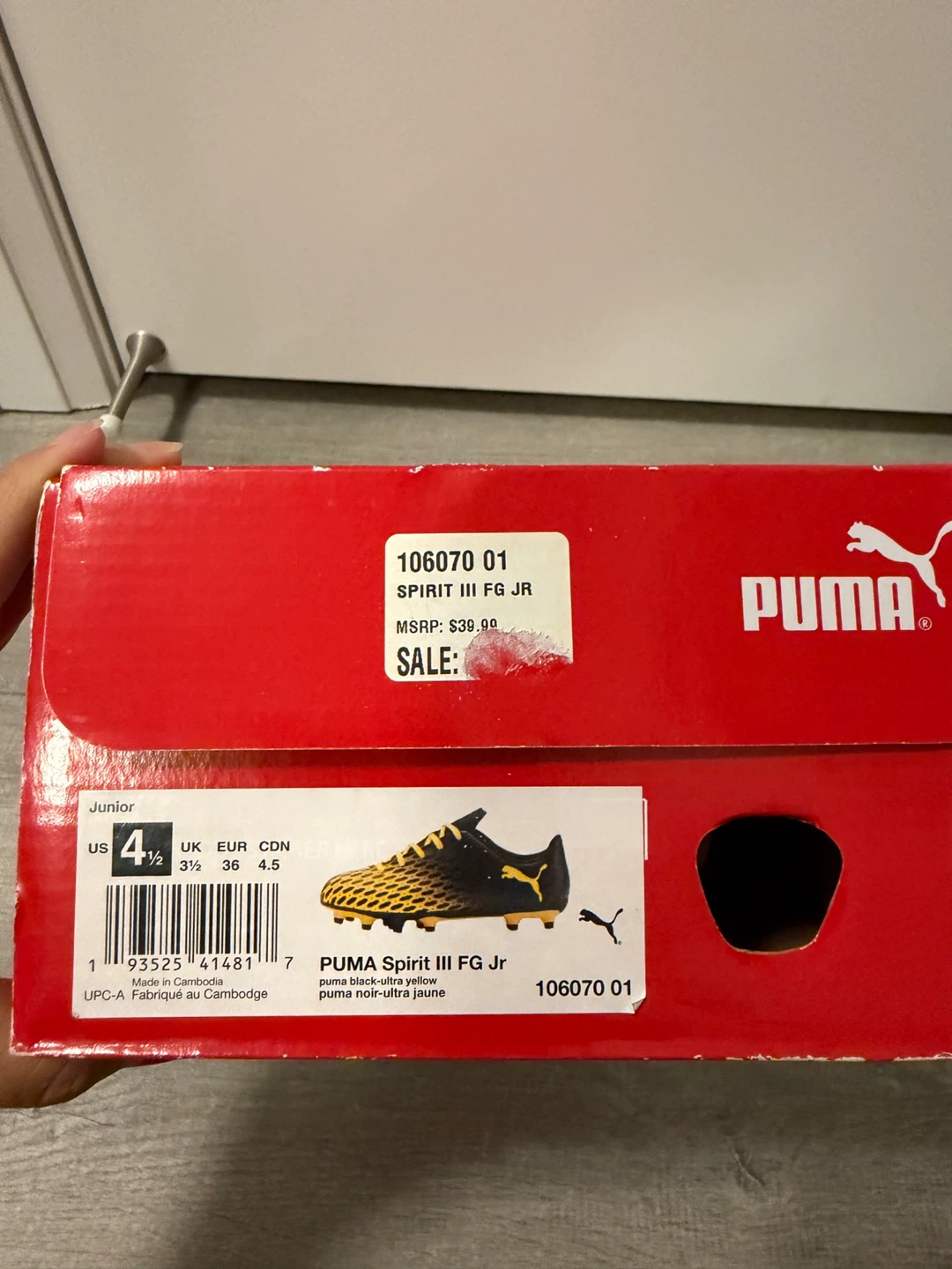 PUMA Spirit III FG Jr Soccer Cleats