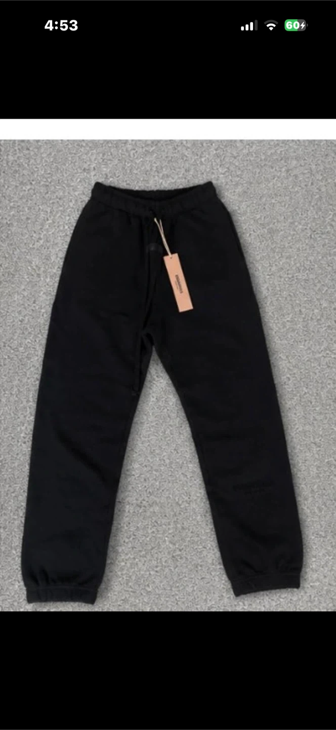 Black Essentials Hoodie and Sweatpants Set - photo 2