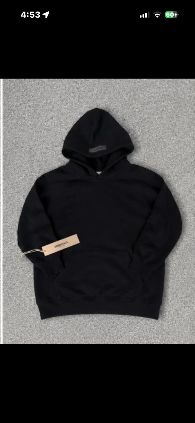 Black Essentials Hoodie and Sweatpants Set - photo 3