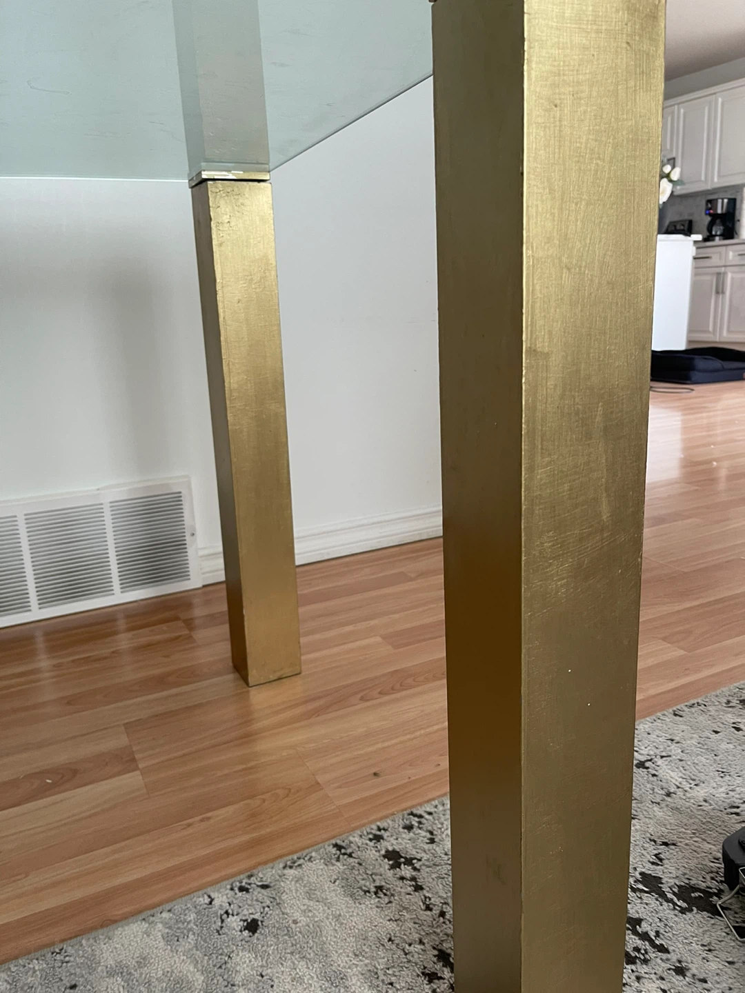 Glass Top Dining Table with Gold Legs - photo 3