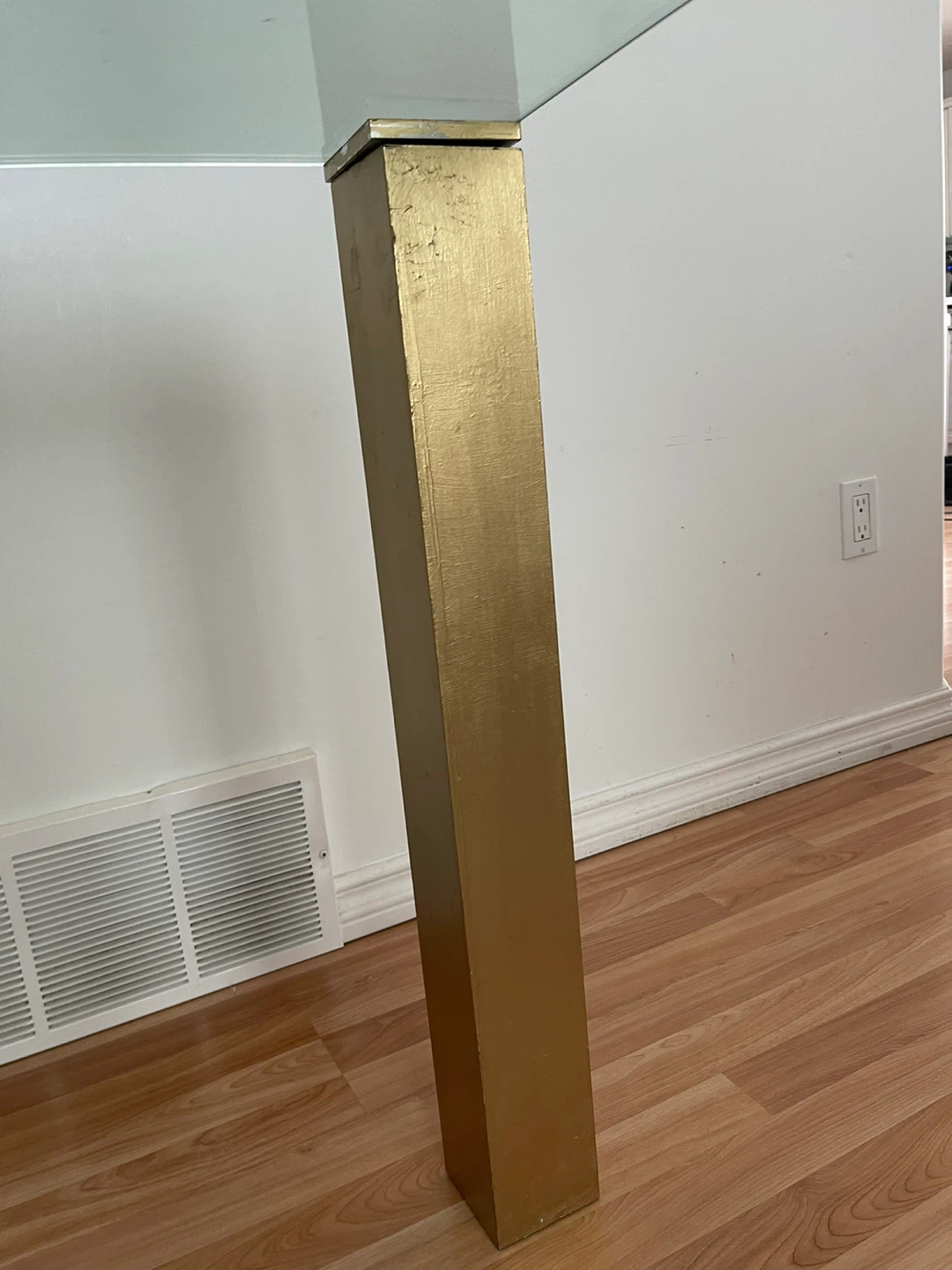 Glass Top Dining Table with Gold Legs - photo 4