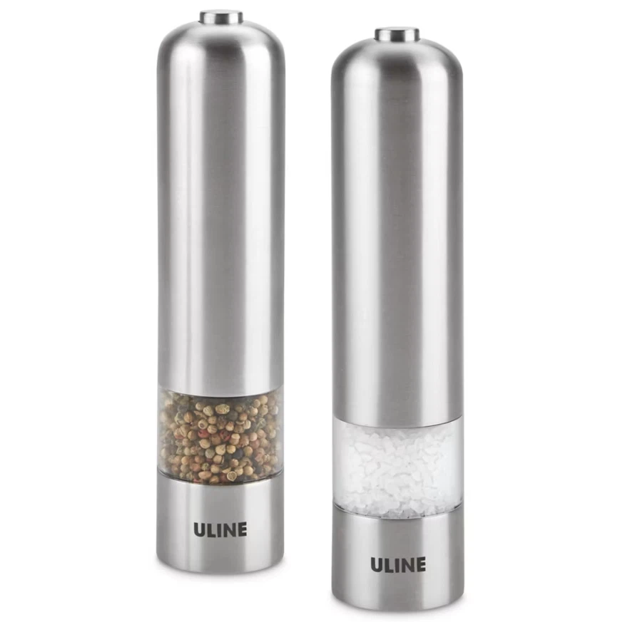 ULINE Stainless Steel Salt and Pepper Grinder Set
