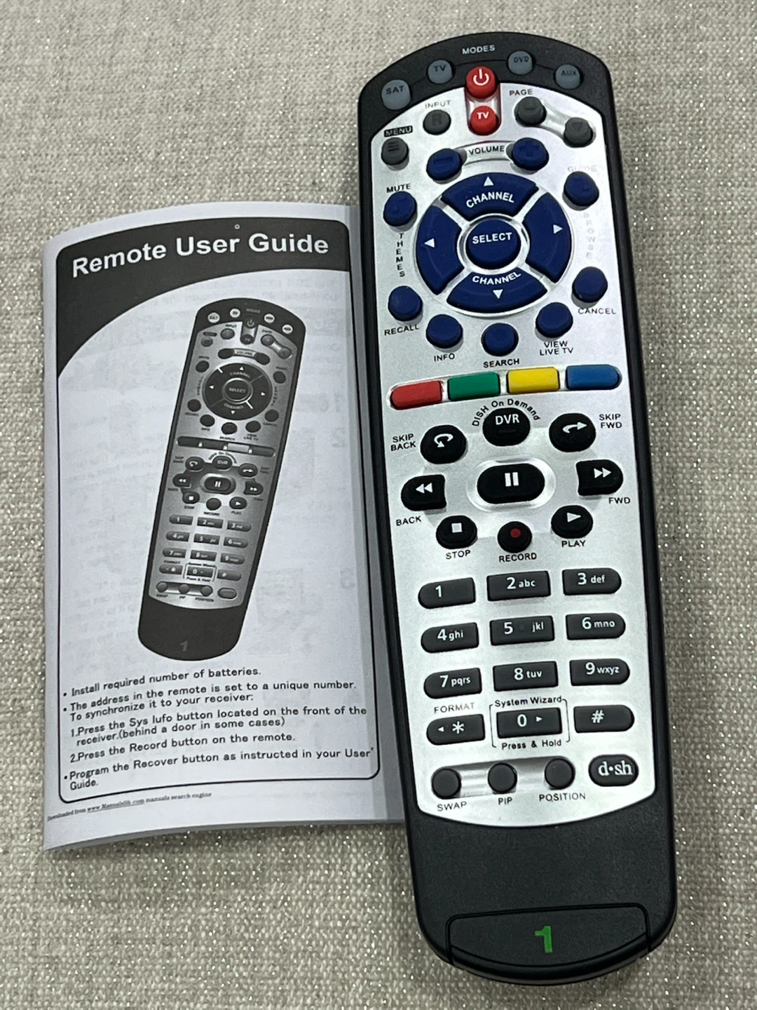Dish Network Remote Control with User Guide - photo 2