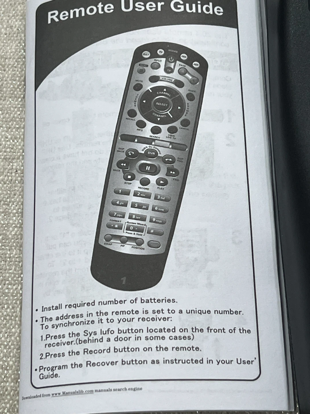 Dish Network Remote Control with User Guide - photo 5