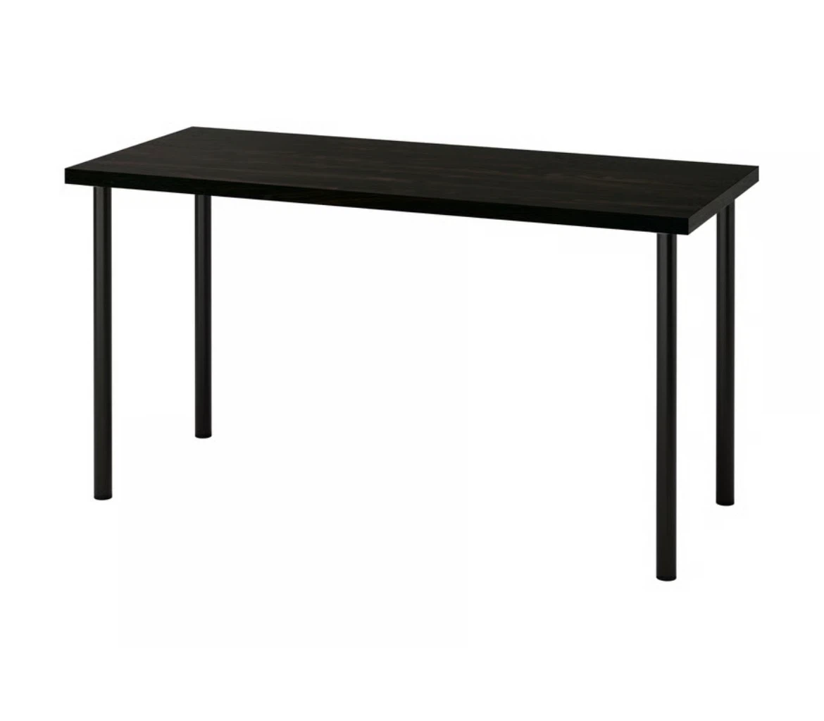 (Like New) IKEA Black Rectangular Desk (retail $102) - photo 2