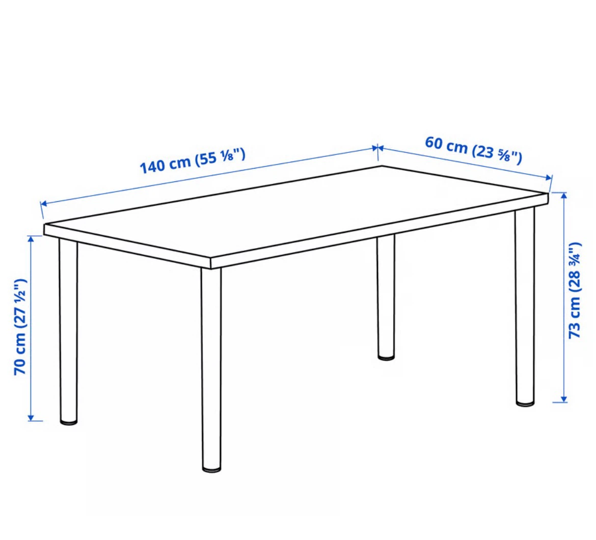 (Like New) IKEA Black Rectangular Desk (retail $102) - photo 3