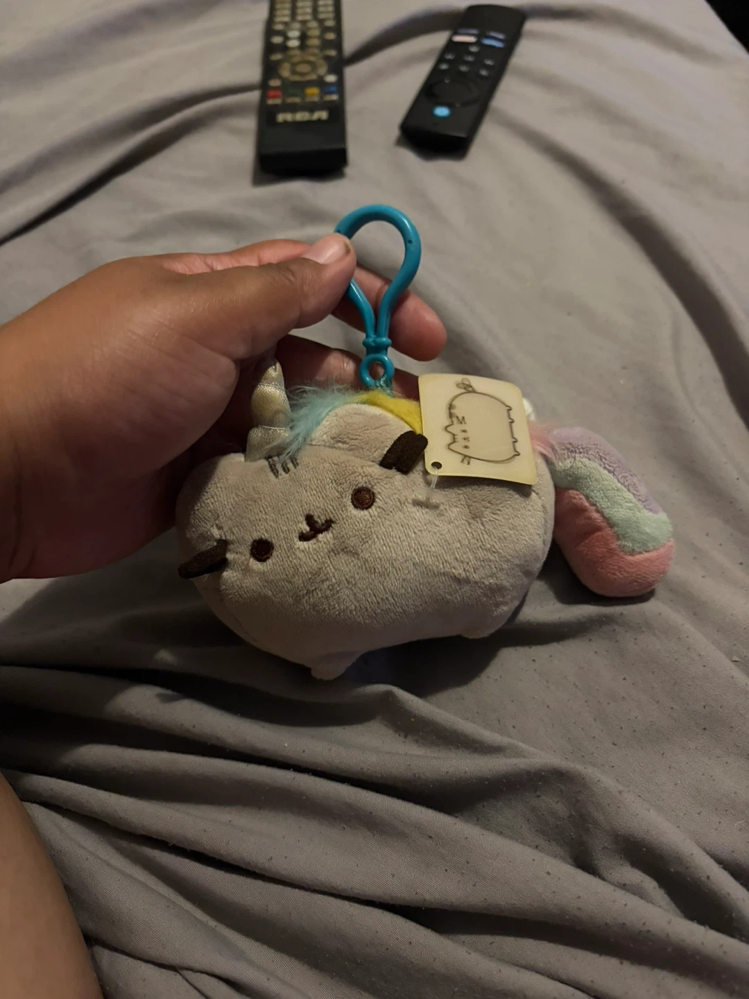 Pusheen Unicorn Plush Keychain