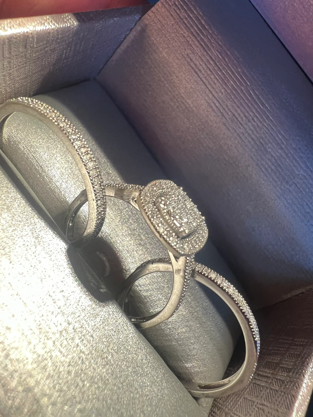 10K Gold Diamond Ring Set