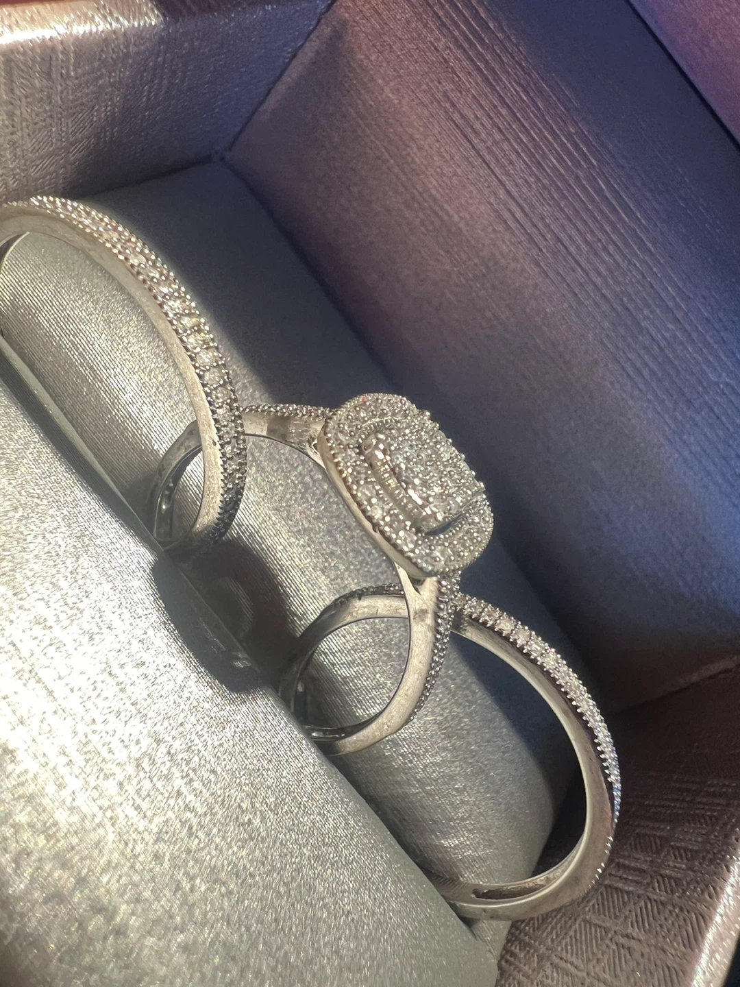 10K Gold Diamond Ring Set - photo 2