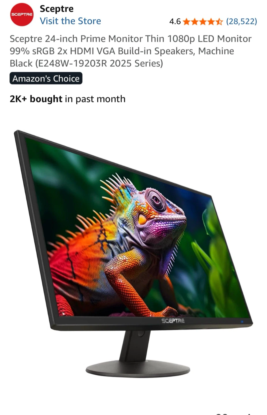 Sceptre 24-inch Prime Monitor - photo 2