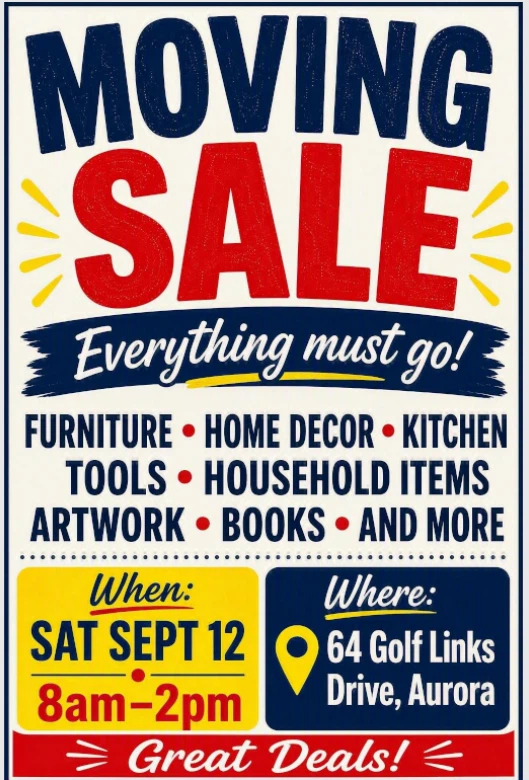 Moving Sale
