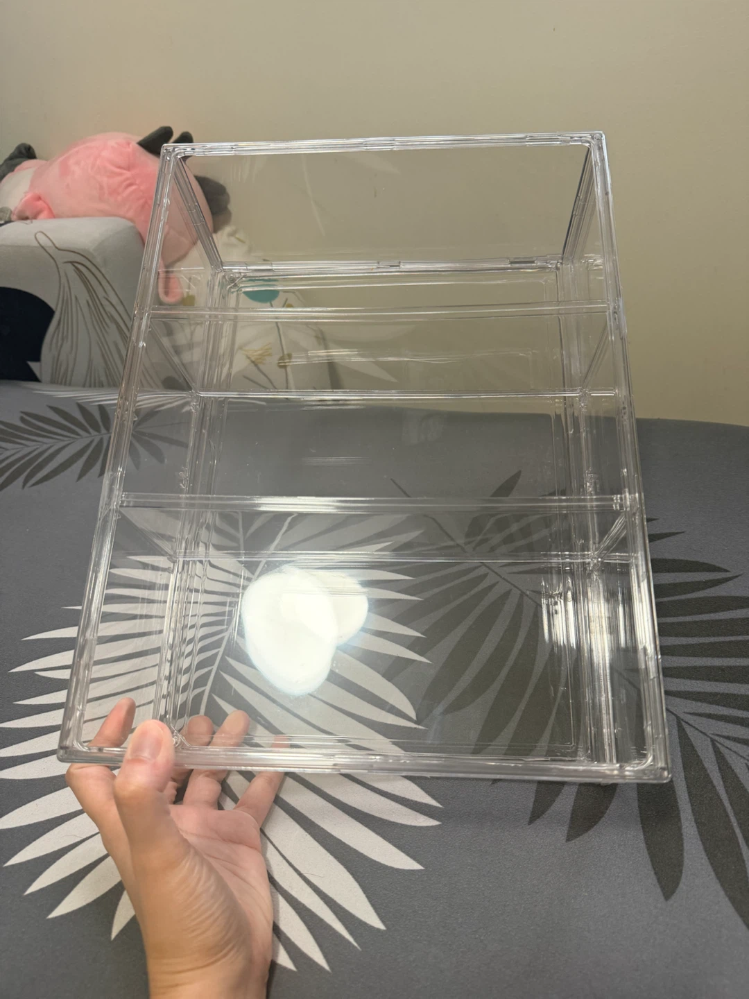 Clear Acrylic Display Cabinet with Adjustable Partitions, BNEW - photo 2