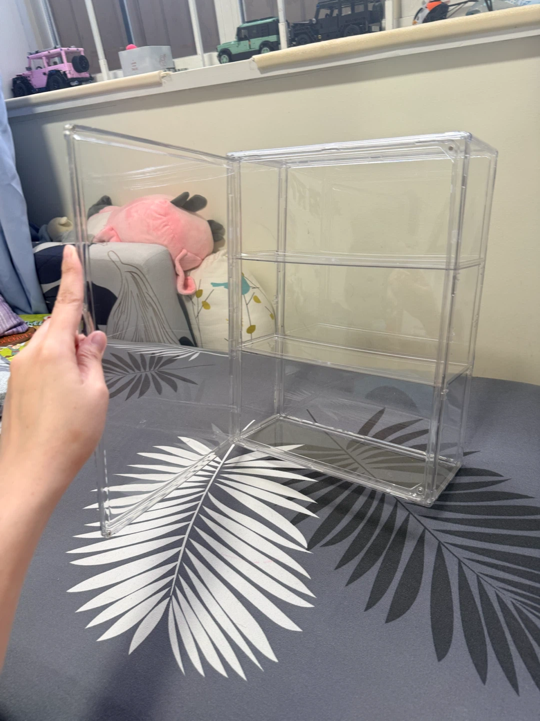 Clear Acrylic Display Cabinet with Adjustable Partitions, BNEW - photo 5