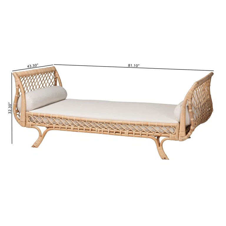 New Boho Rattan Twin Size Daybed Sofa - photo 5