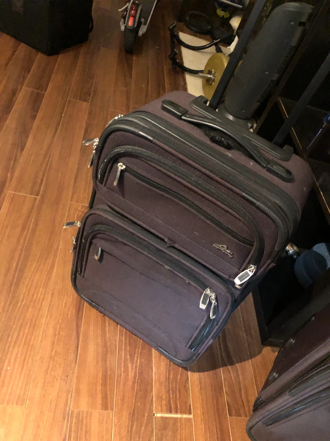 Purple Rolling Suitcase