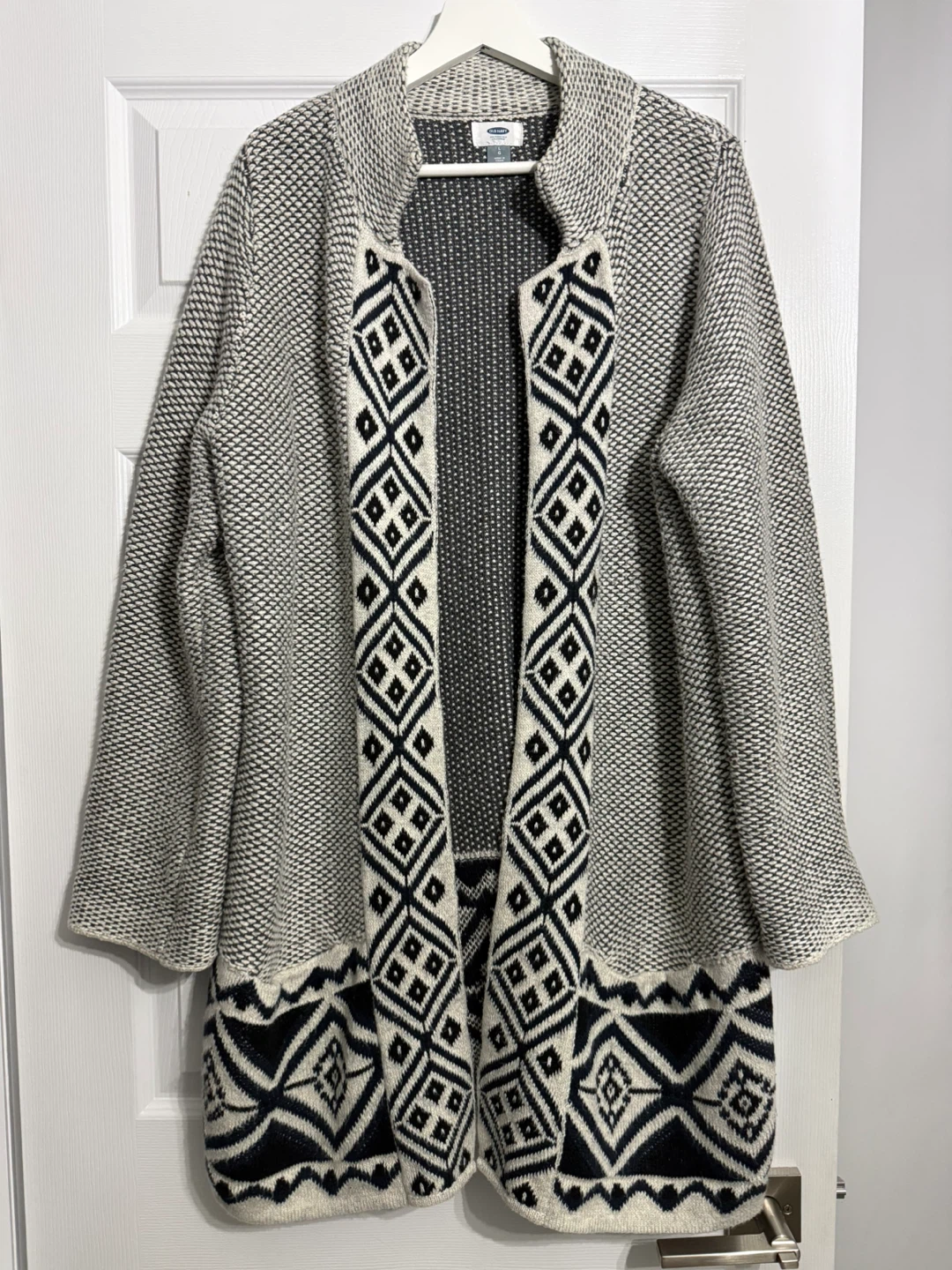Jacquard Open-Front Cardi-Coat for Women - photo 2