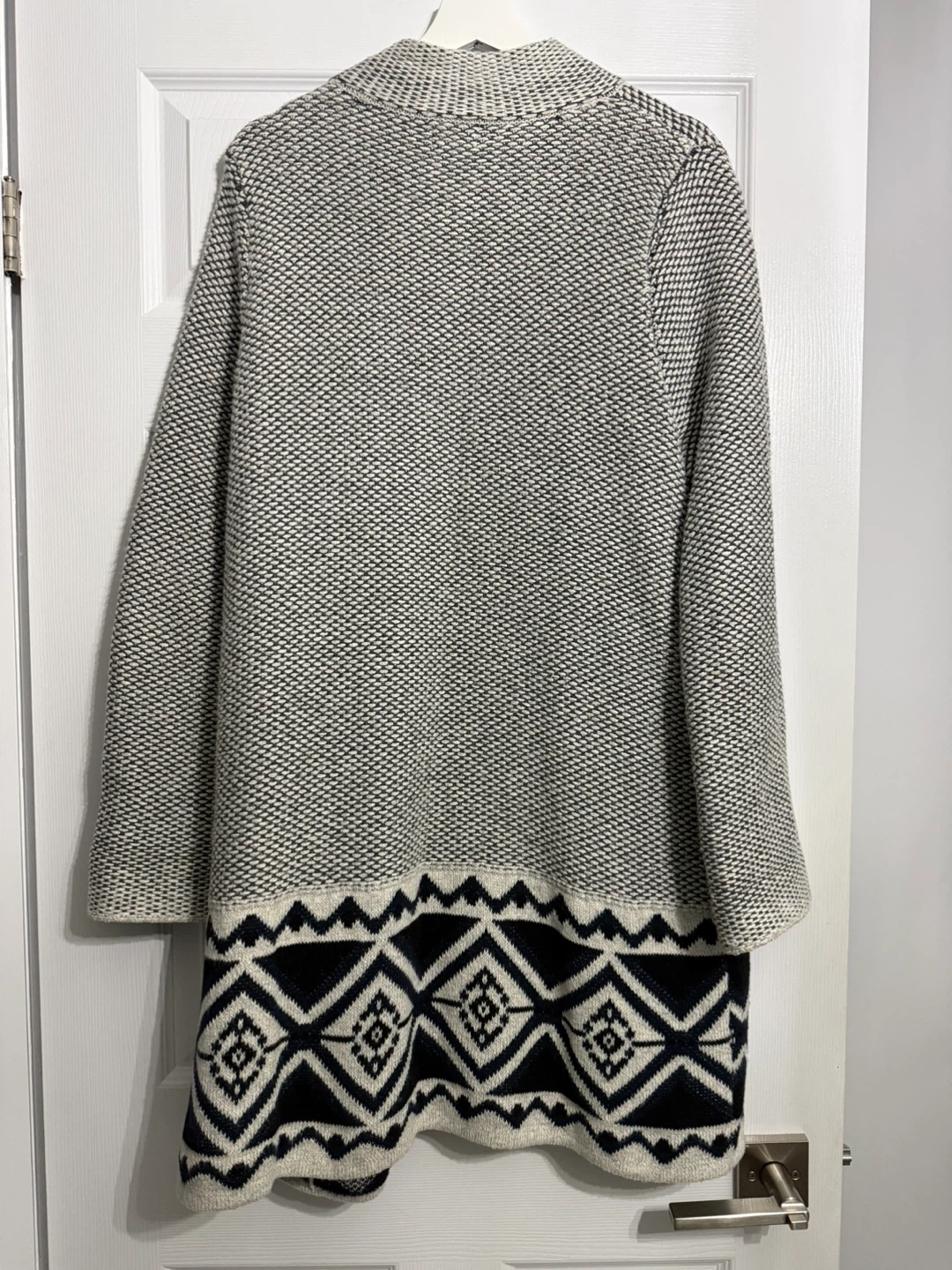 Jacquard Open-Front Cardi-Coat for Women - photo 3