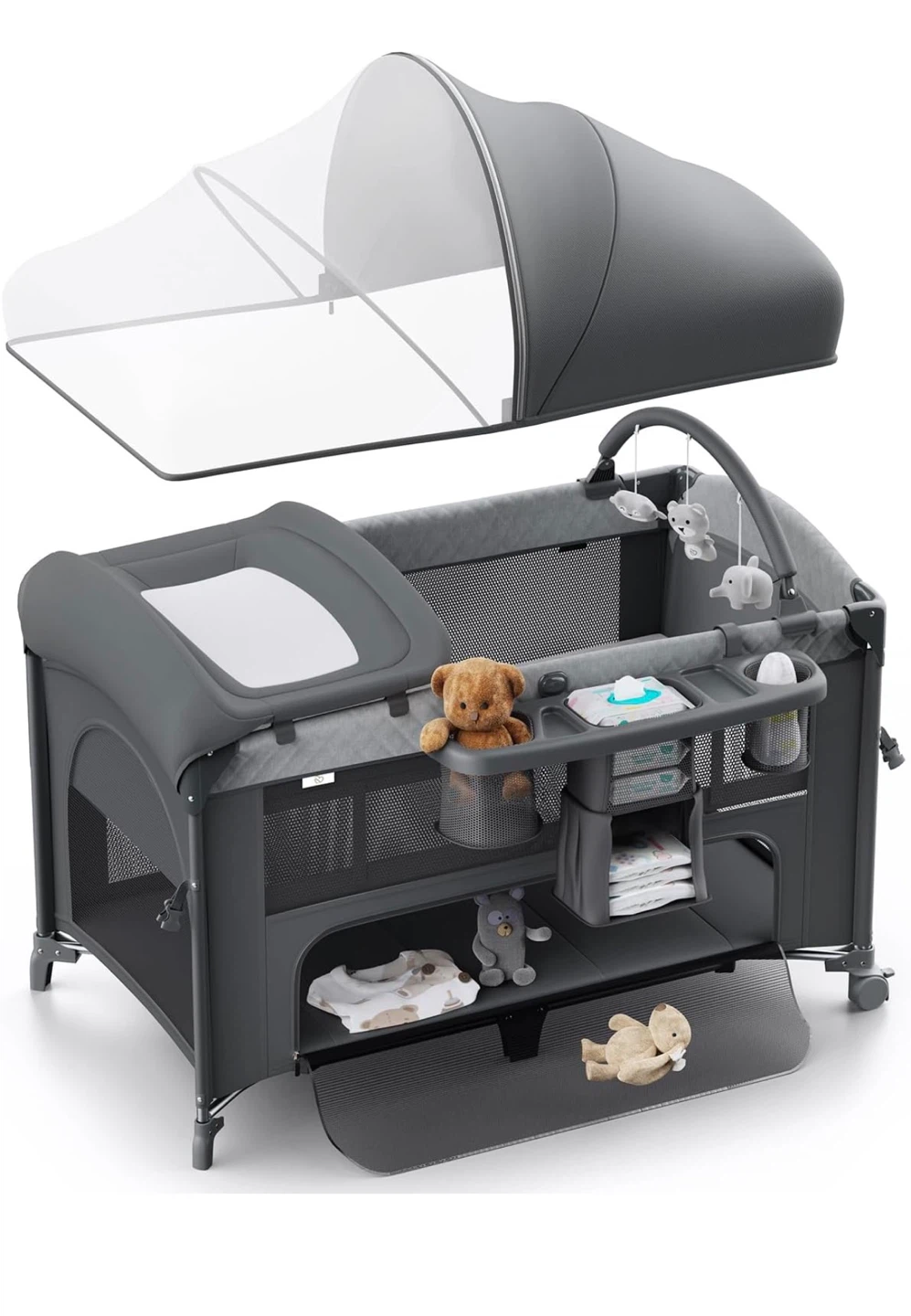 4-in-1 Baby Playpen and Bassinet - photo 3