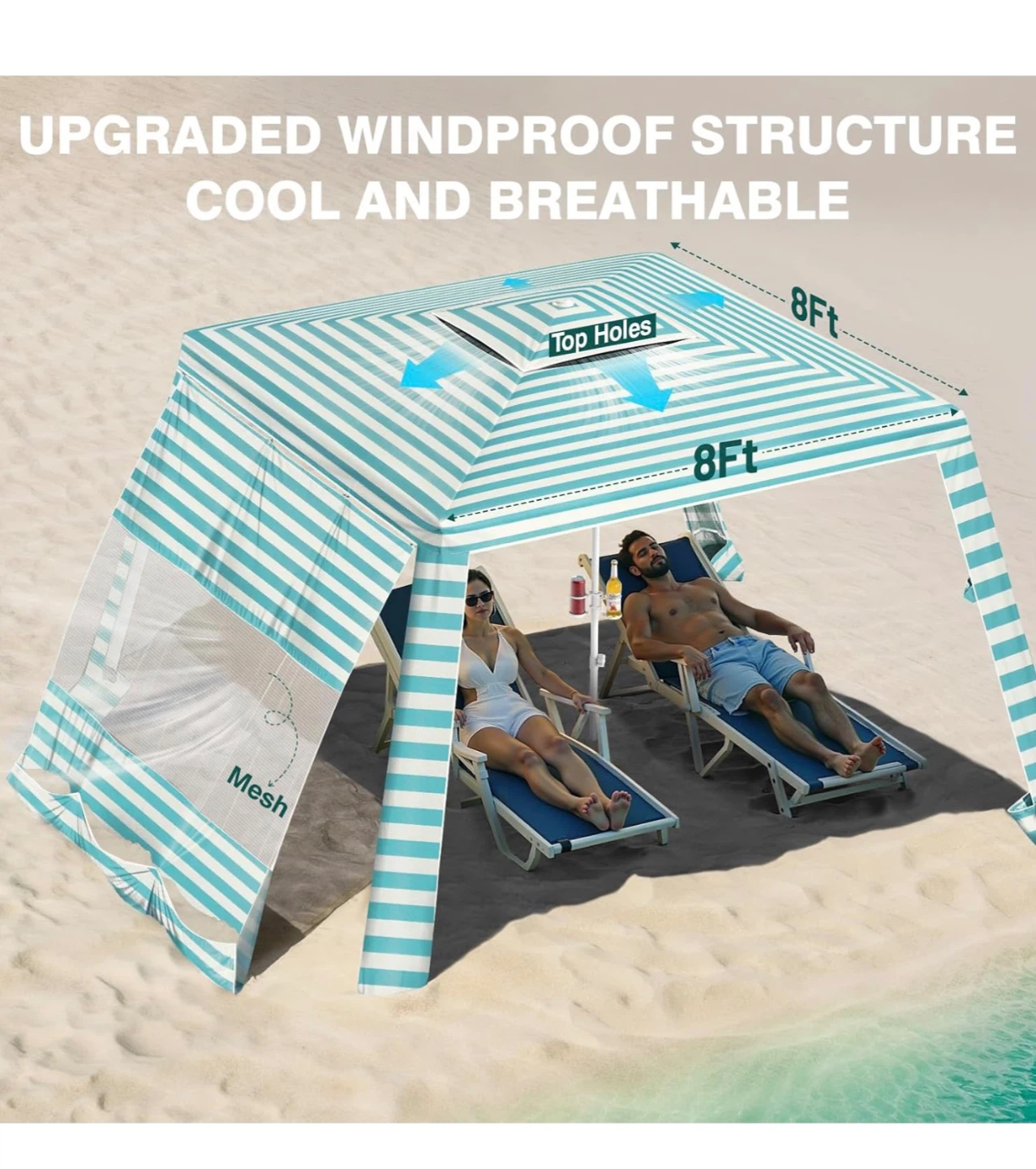 Rhino Valley Beach Cabana 8 X 8 Ft - photo 4