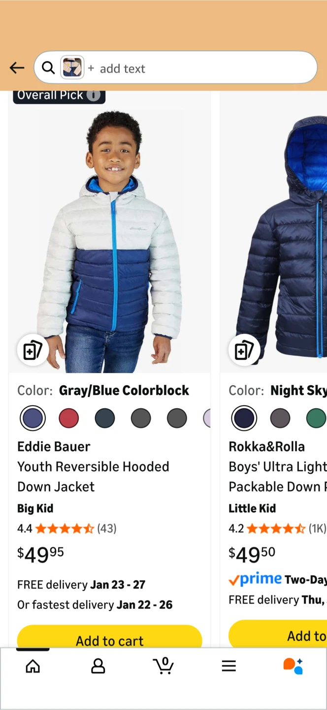 Eddie Bauer Youth Reversible Hooded Down Jacket