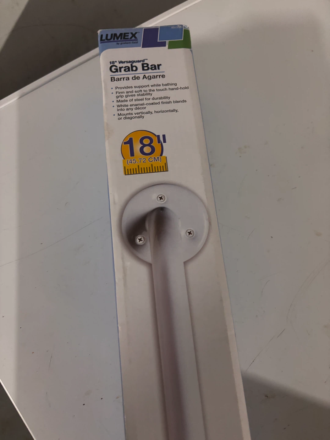 Lumex Versaguard Enamel Coated 18 Inch Grab Bar - photo 3
