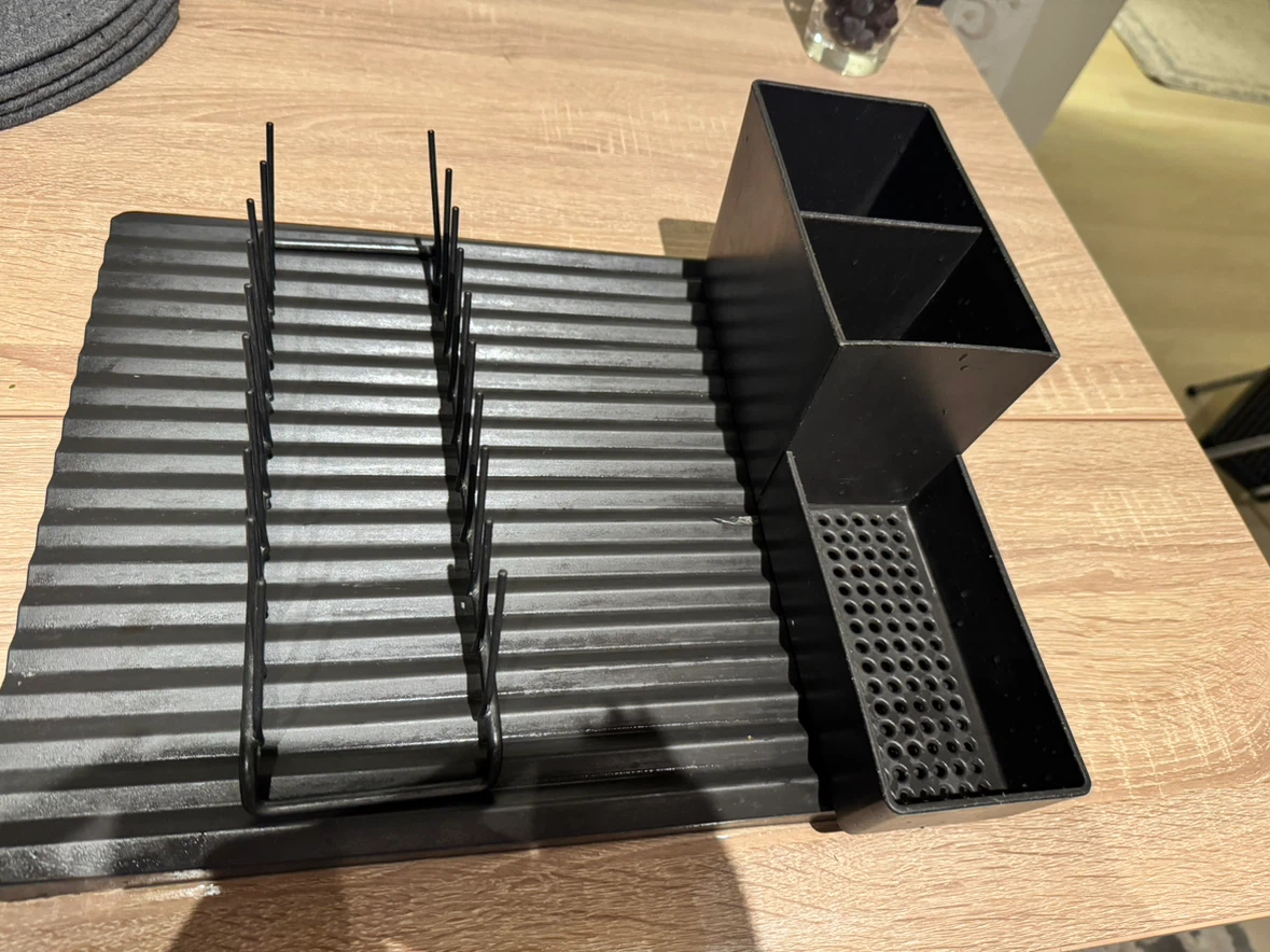 IKEA black Dish Drying Rack with Utensil Holder