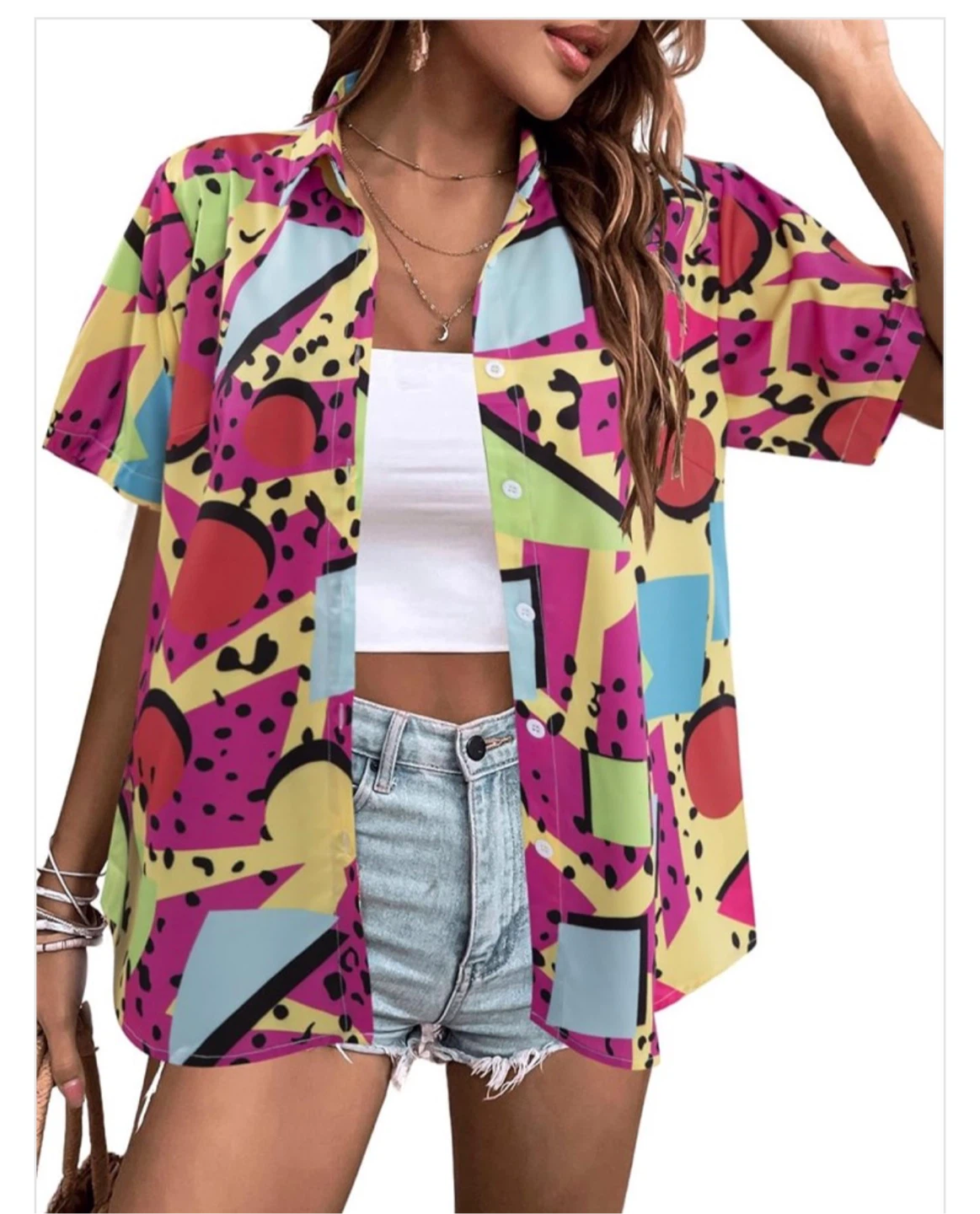 New - Short Sleeve Button-Up Shirt