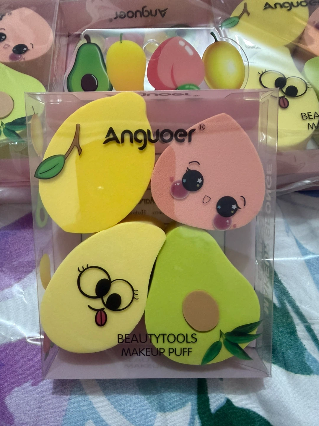 Anguoer Fruit Shape Makeup Puff Set