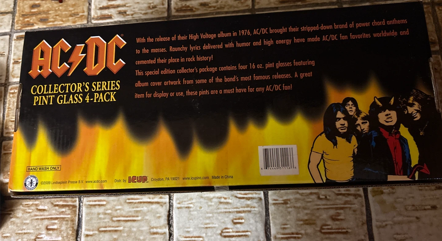 AC/DC Collector's Series Pint Glass 4-Pack - photo 2