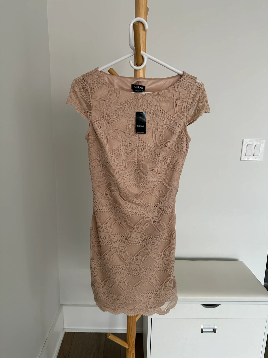 Bebe Lace Sheath Dress