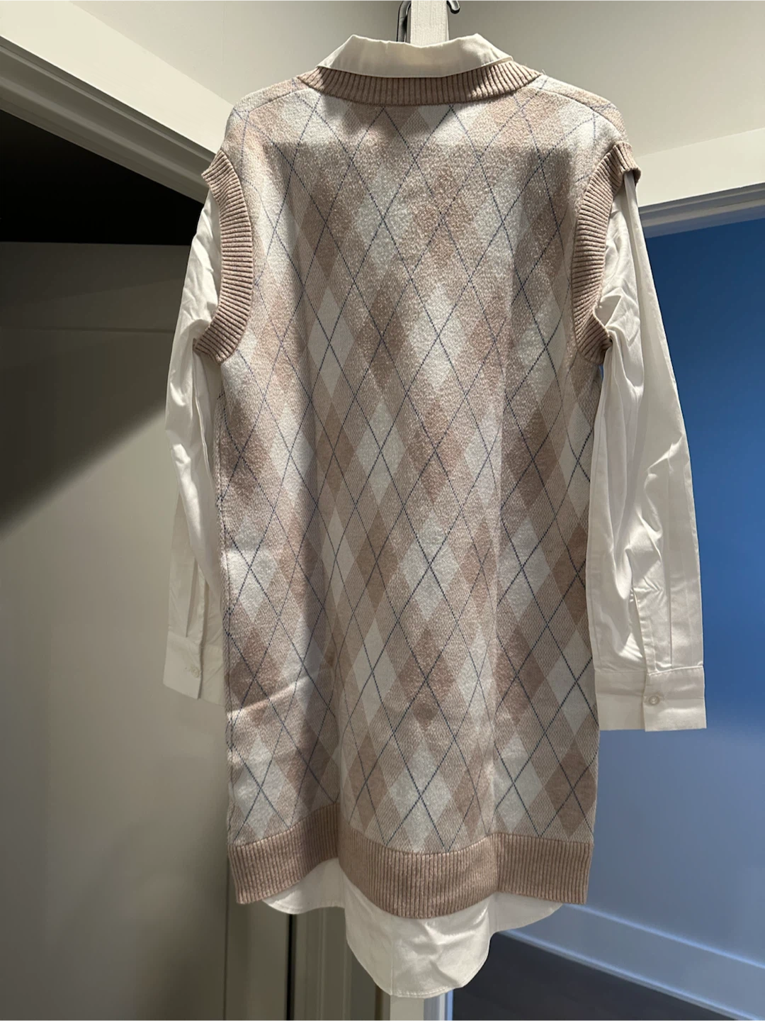 Max Studio Argyle Sweater Vest Shirt Combo - photo 3