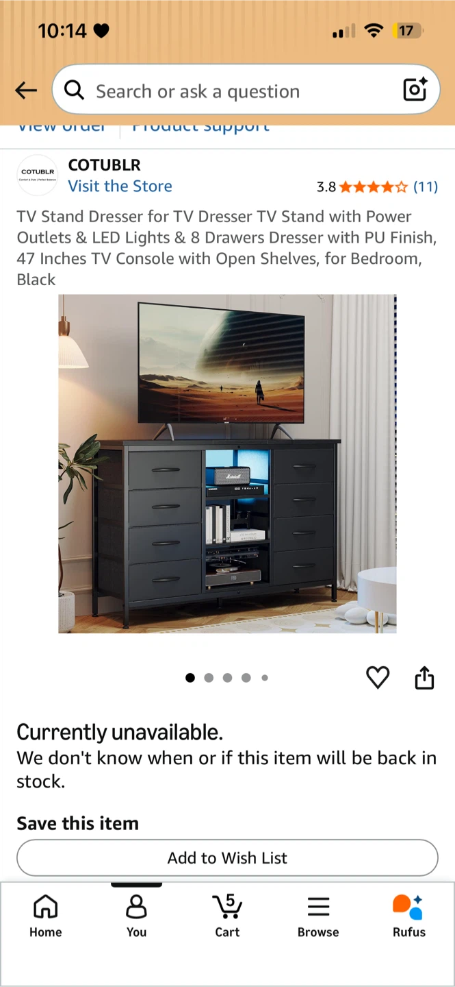 TV Stand Dresser with 8 Drawers - photo 4