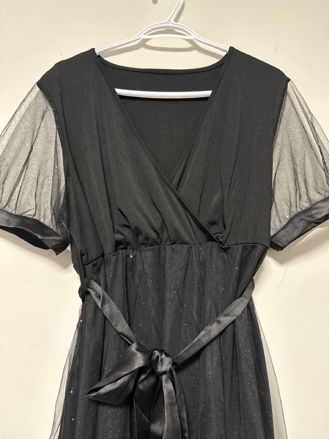 Black Mesh Sparkle Dress - photo 2