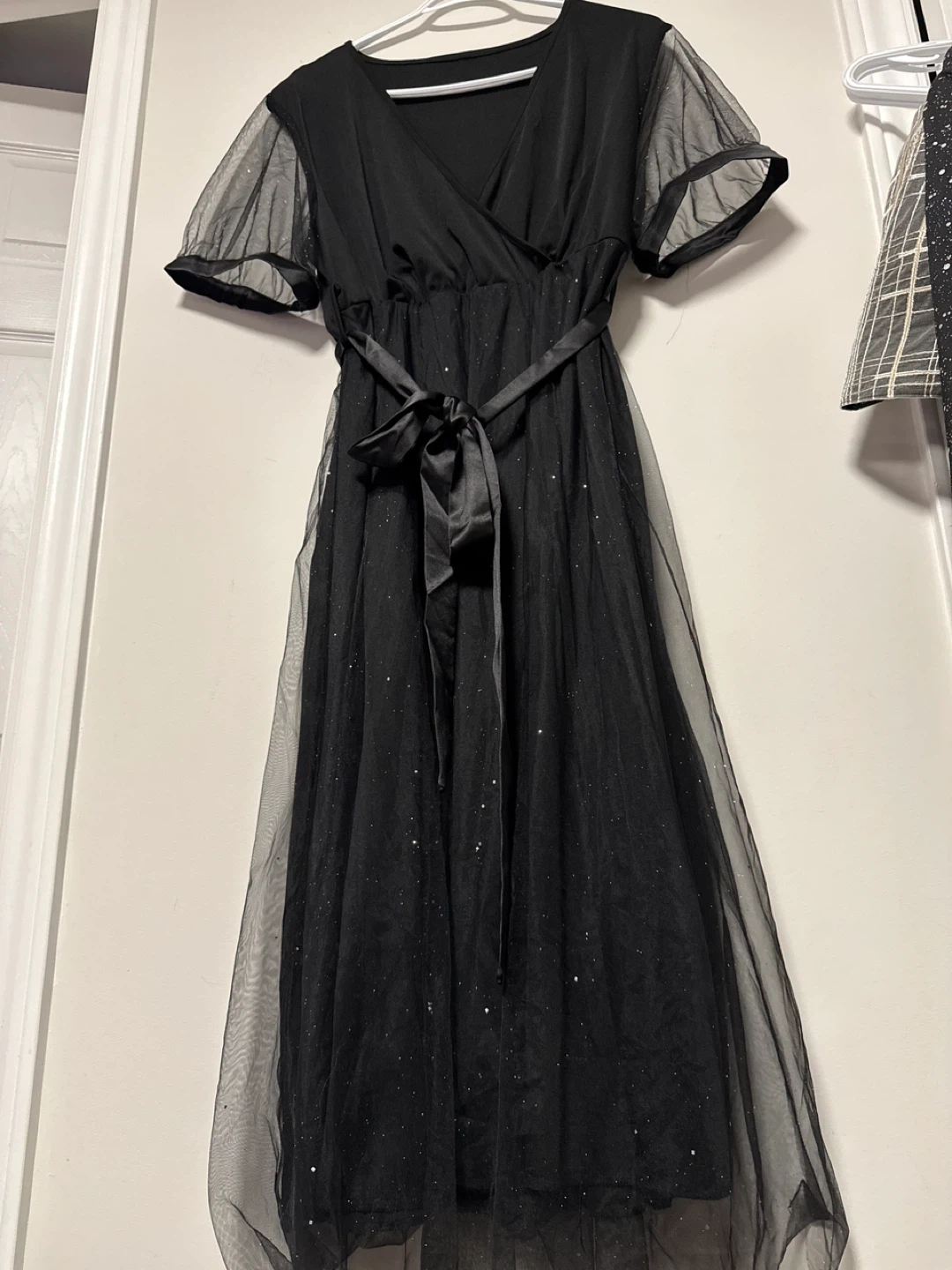 Black Mesh Sparkle Dress - photo 4