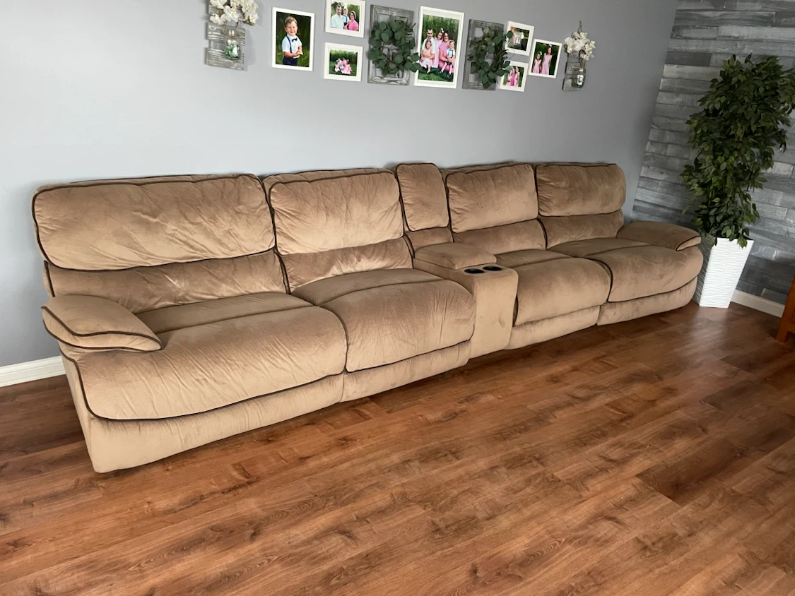 Reclining Sectional Sofa with Cup Holders