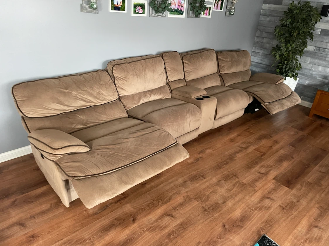 Reclining Sectional Sofa with Cup Holders - photo 2