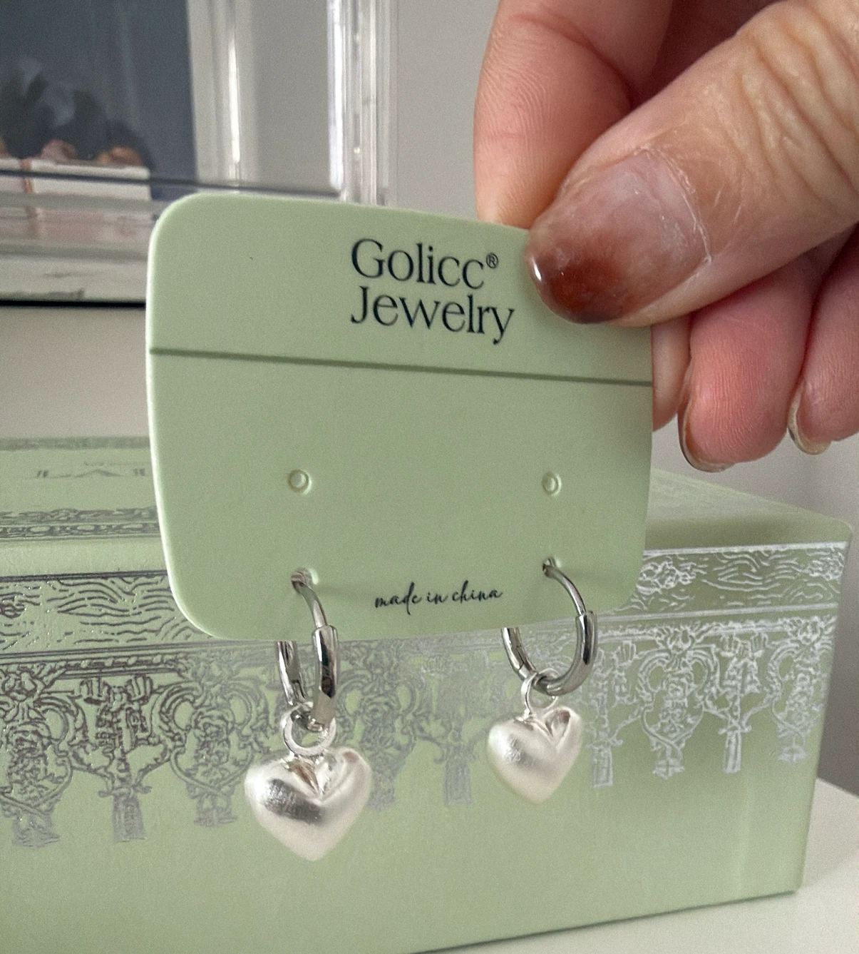 3D Heart sharp earrings - photo 2