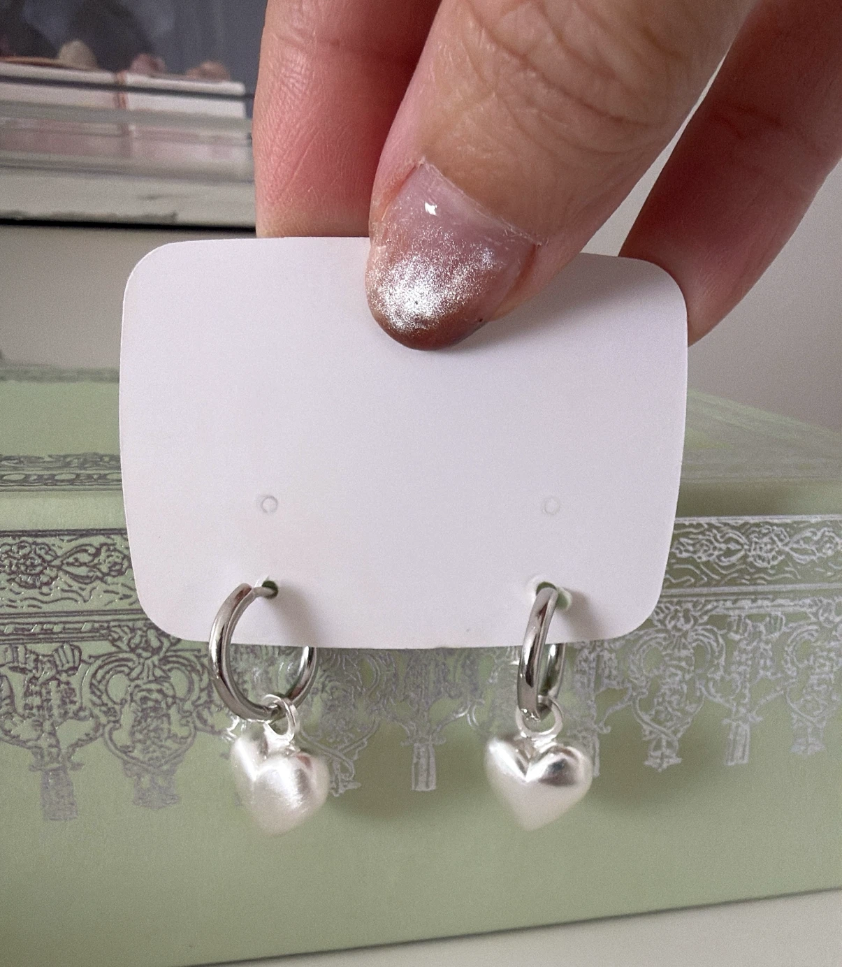 3D Heart sharp earrings - photo 4