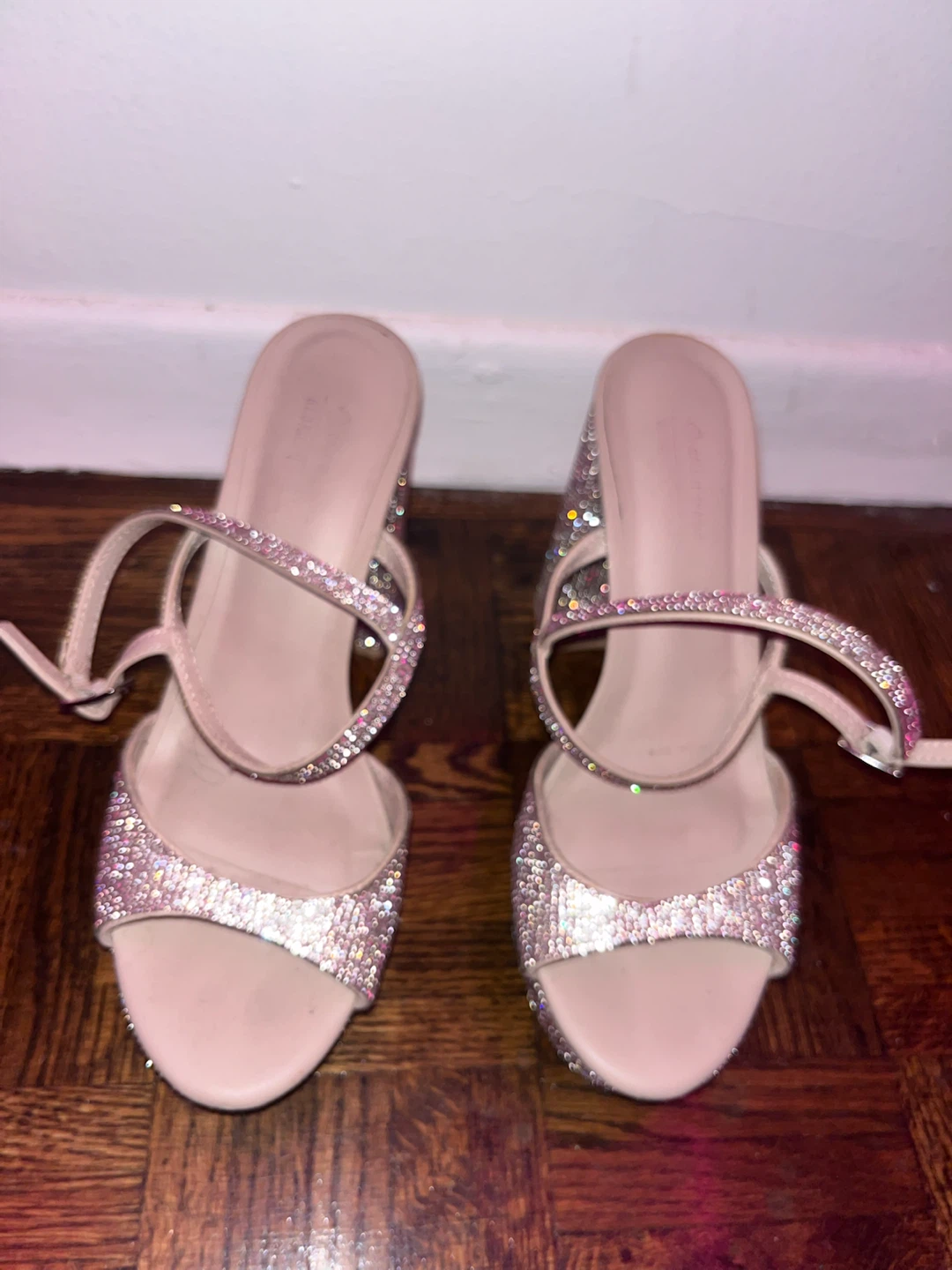 Call It Spring Rhinestone Block Heels