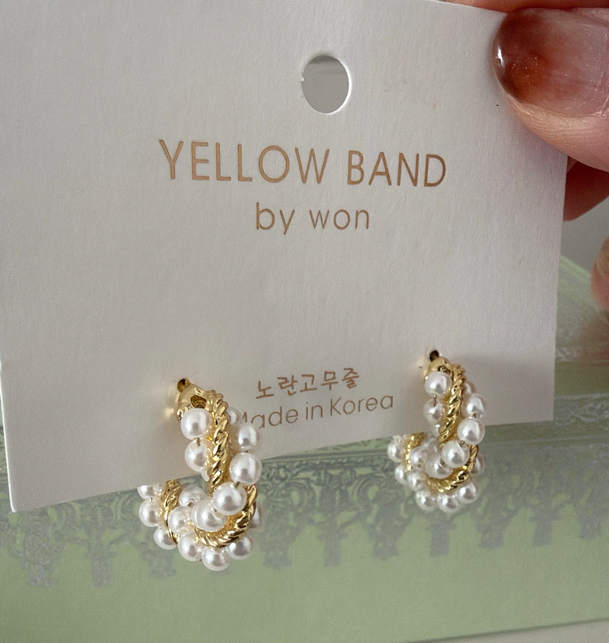 Pearl ring earrings - photo 3